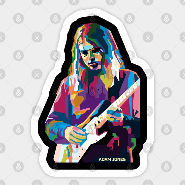 Abstract Guitarist Adam Jones in WPAP Sticker by smd90